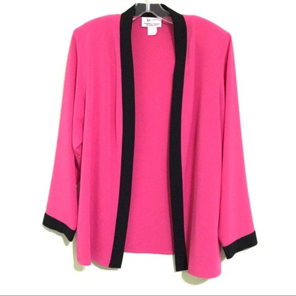 🦋 DA-RUE Blazer linen black/pink size 10
